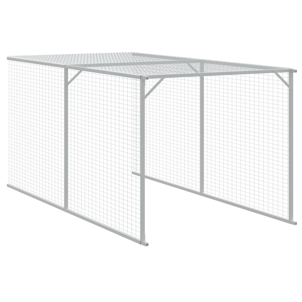 Pollaio Area Corsa Grigio Chiaro 117x405x123 cm Acciaio Zincato 3189074