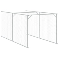 Casetta Cani con Corsa Antracite 110x813x110 cm Acciaio Zincato 3189081