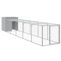 Pollaio Area Corsa Grigio Chiaro 110x609x110 cm Acciaio Zincato 3189095