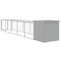 Pollaio Area Corsa Grigio Chiaro 110x609x110 cm Acciaio Zincato 3189095