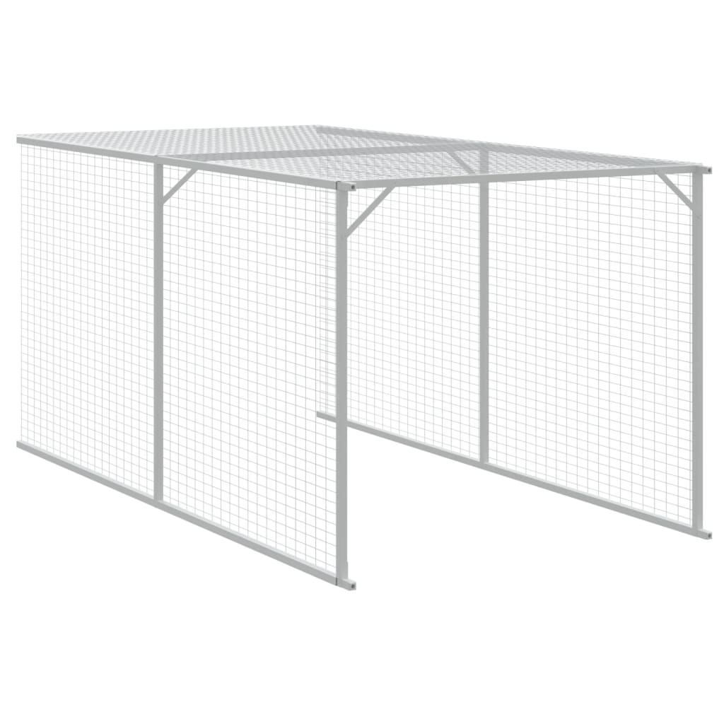 Pollaio Area Corsa Grigio Chiaro 110x609x110 cm Acciaio Zincato 3189095