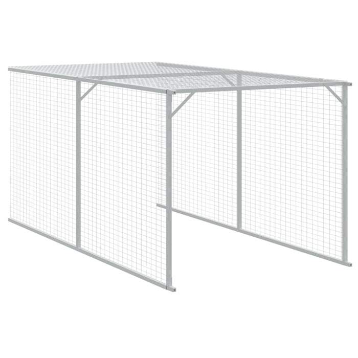 Pollaio Area Corsa Grigio Chiaro 110x813x110 cm Acciaio Zincato 3189096