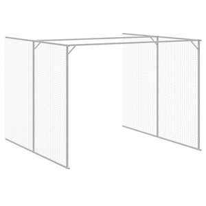 Casetta Cani con Corsa Antracite 214x1273x181cm Acciaio Zincato 3189124