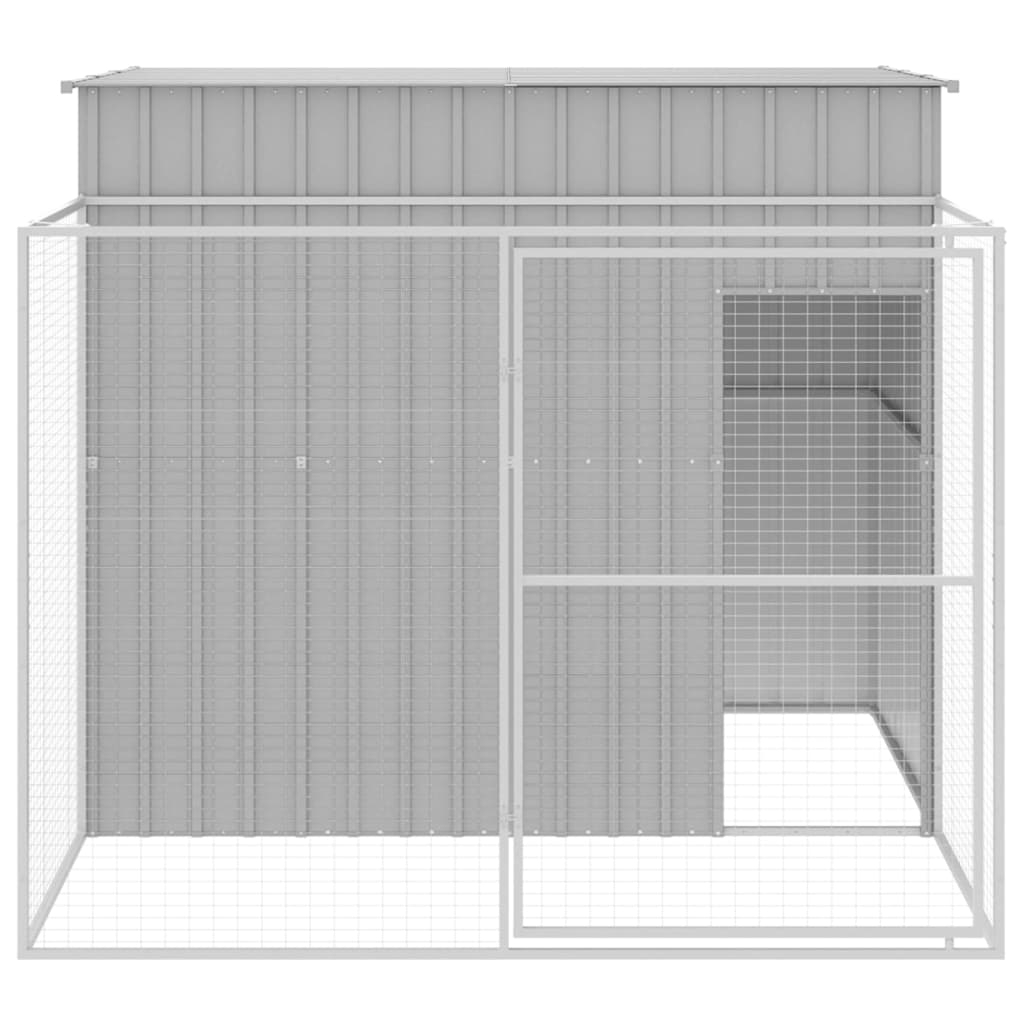 Casetta Cani Corsa Grigio Chiaro 214x253x181 cm Acciaio Zincato 3189125