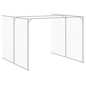 Casetta Cani Corsa Grigio Chiaro 214x457x181 cm Acciaio Zincato 3189126