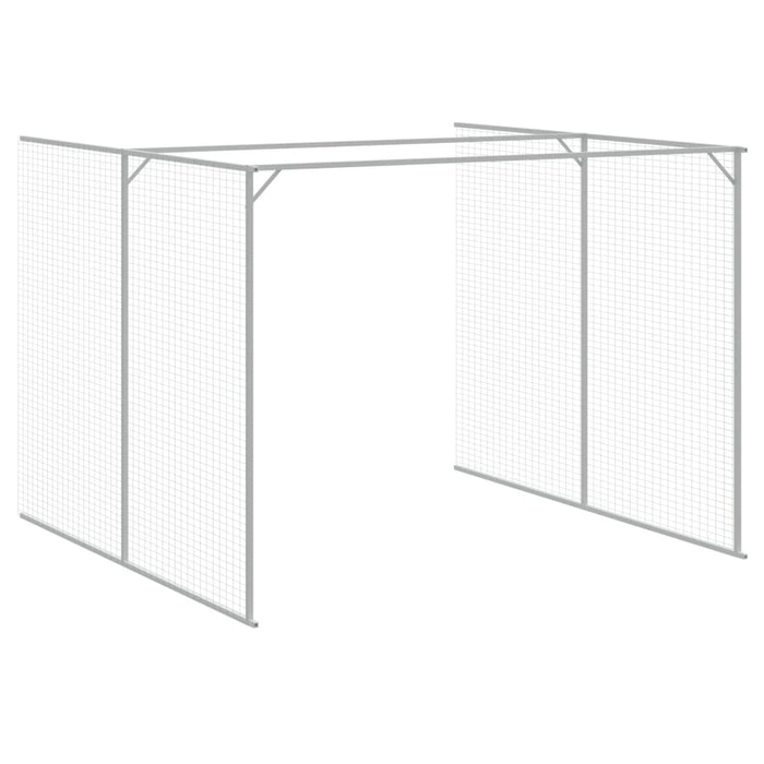 Casetta Cani Corsa Grigio Chiaro 214x1273x181cm Acciaio Zincato 3189130