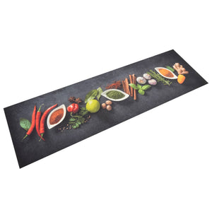 Tappeto da Cucina Lavabile Spezie 45x150 cm Velluto 136540