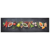 Tappeto da Cucina Lavabile Spezie 45x150 cm Velluto 136540