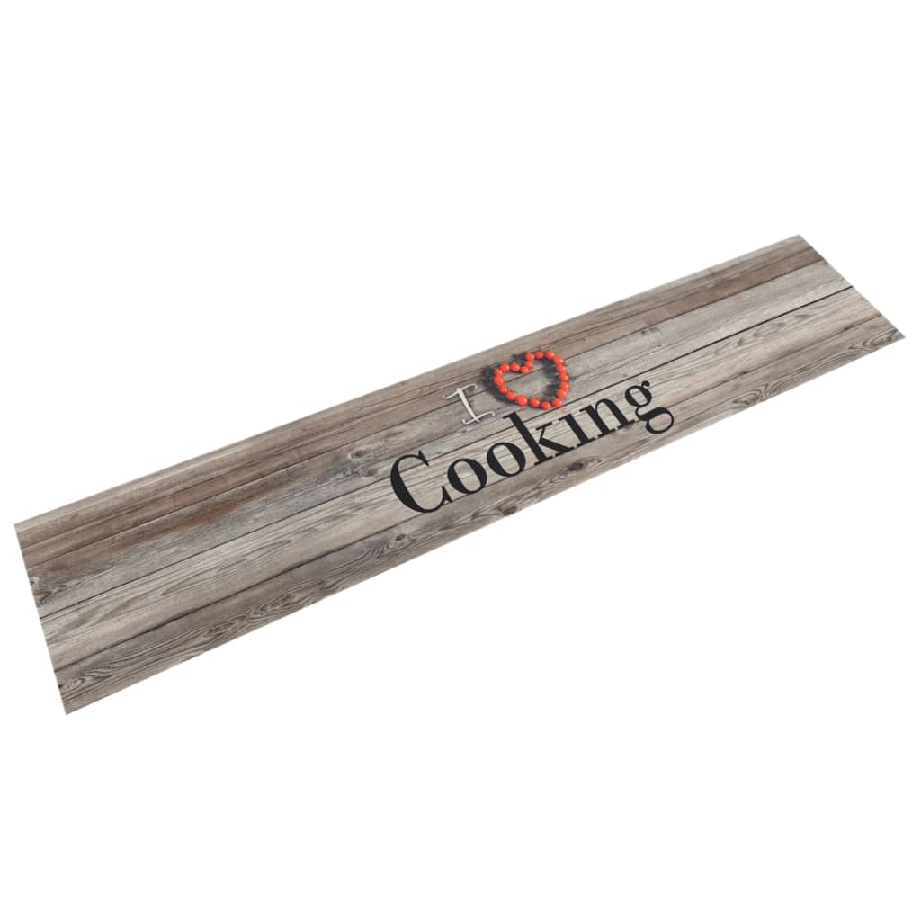 Tappeto da Cucina Lavabile Grigio Cucinare 60x300 cm Vellutocod mxl 95074