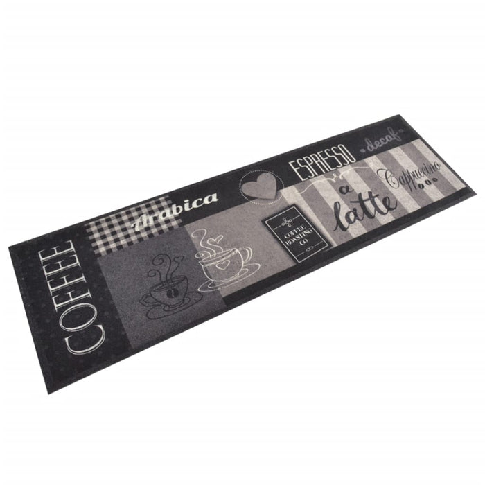 Tappeto da Cucina Lavabile Nero Caffè 45x150 cm Vellutocod mxl 95071