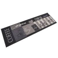 Tappeto da Cucina Lavabile Nero Caffè 60x180 cm Velluto 136556