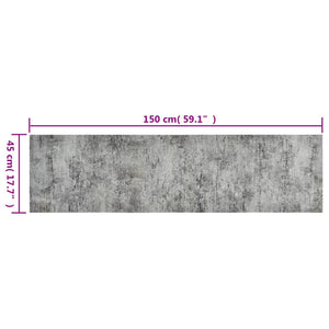 Tappeto da Cucina Lavabile Beton 45x150 cm Velluto 136570