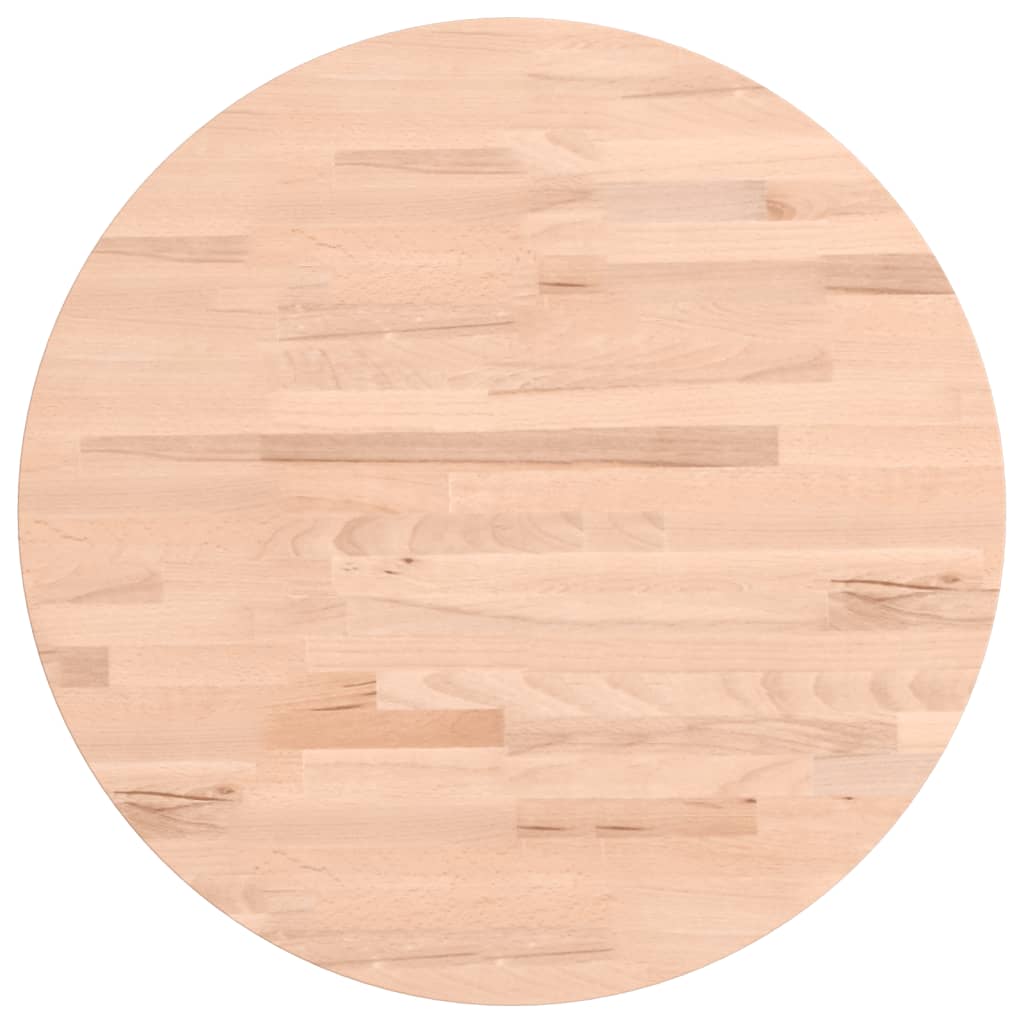 Piano per Tavolo Ø50x2,5 cm Rotondo in Legno Massello di Faggio 355915