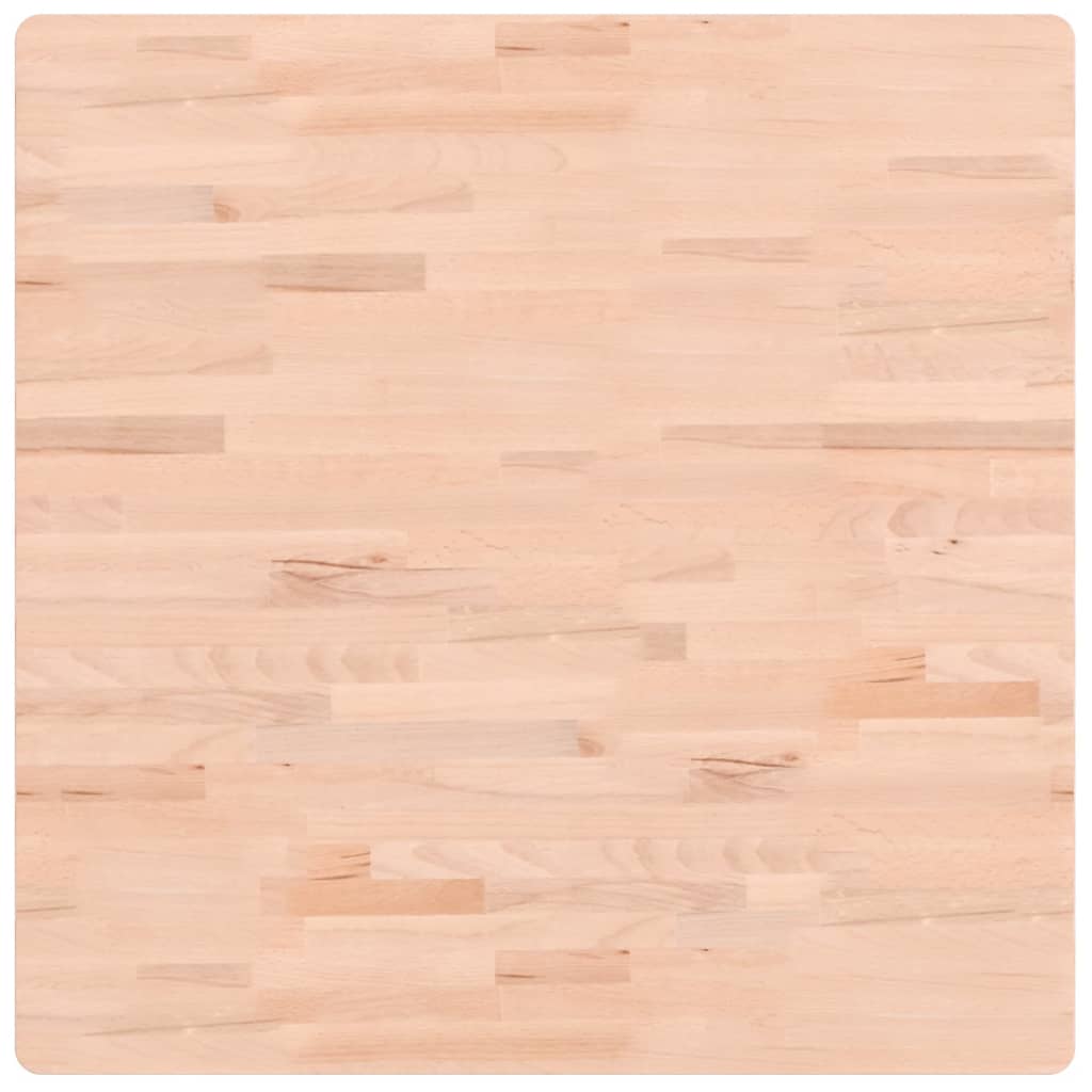 Piano per Tavolo 80x80x1,5 cm Quadrato Legno Massello di Faggiocod mxl 83390