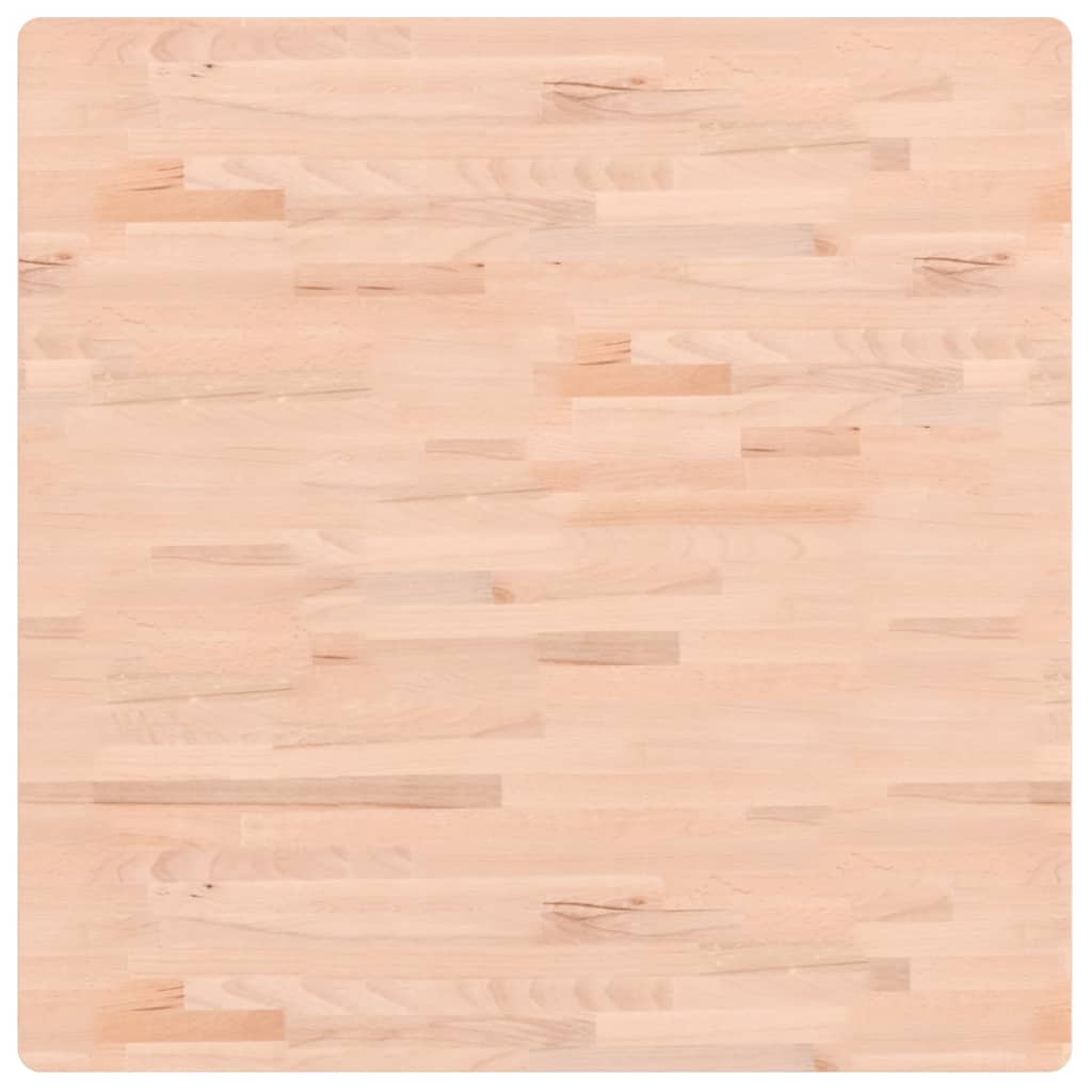 Piano per Tavolo 90x90x4 cm Quadrato Legno Massello di Faggio 355965