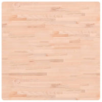 Piano per Tavolo 90x90x4 cm Quadrato Legno Massello di Faggio 355965