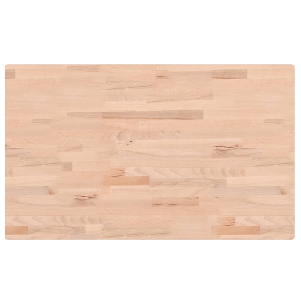 Piano Bagno 100x60x2,5 cm in Legno Massello di Faggio 355991