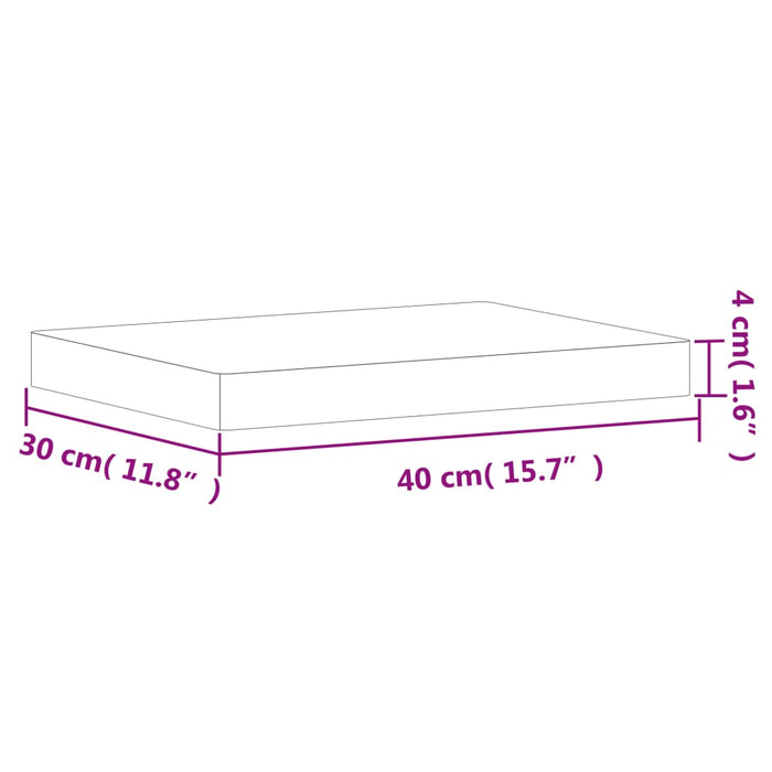 Tagliere 40x30x4 cm in Legno Massello di Faggio 355995