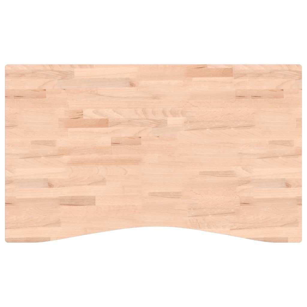 Piano per Scrivania 100x(55-60)x1,5 cm Legno Massello di Faggio 356036