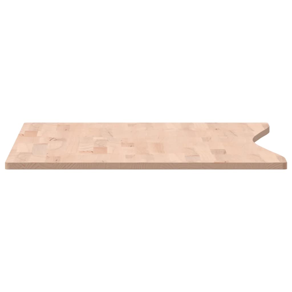 Piano per Scrivania 100x(55-60)x1,5 cm Legno Massello di Faggio 356036