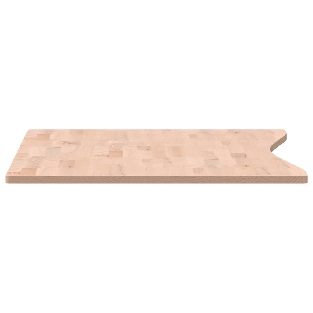 Piano per Scrivania 110x(55-60)x1,5 cm Legno Massello di Faggio 356037