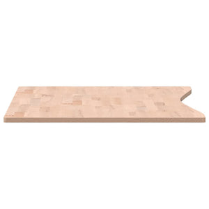 Piano per Scrivania 110x(55-60)x1,5 cm Legno Massello di Faggio 356037