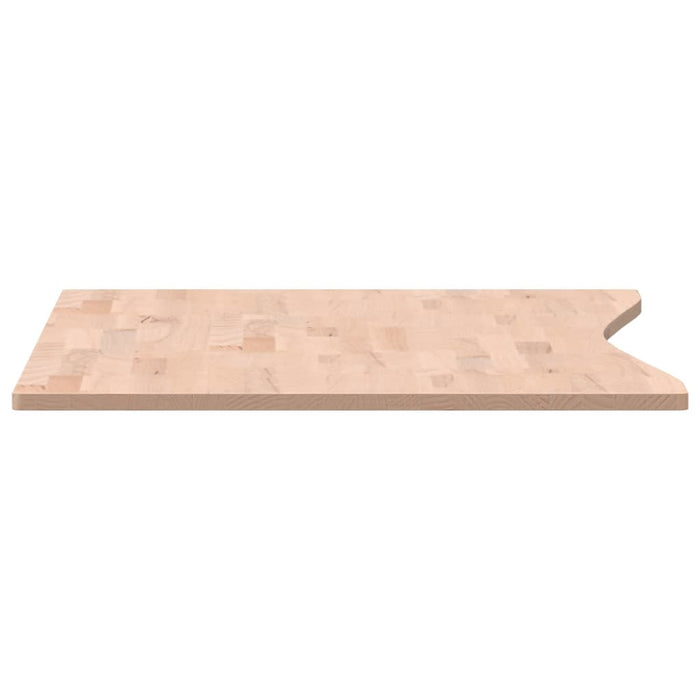 Piano per Scrivania 110x(55-60)x1,5 cm Legno Massello di Faggio 356037