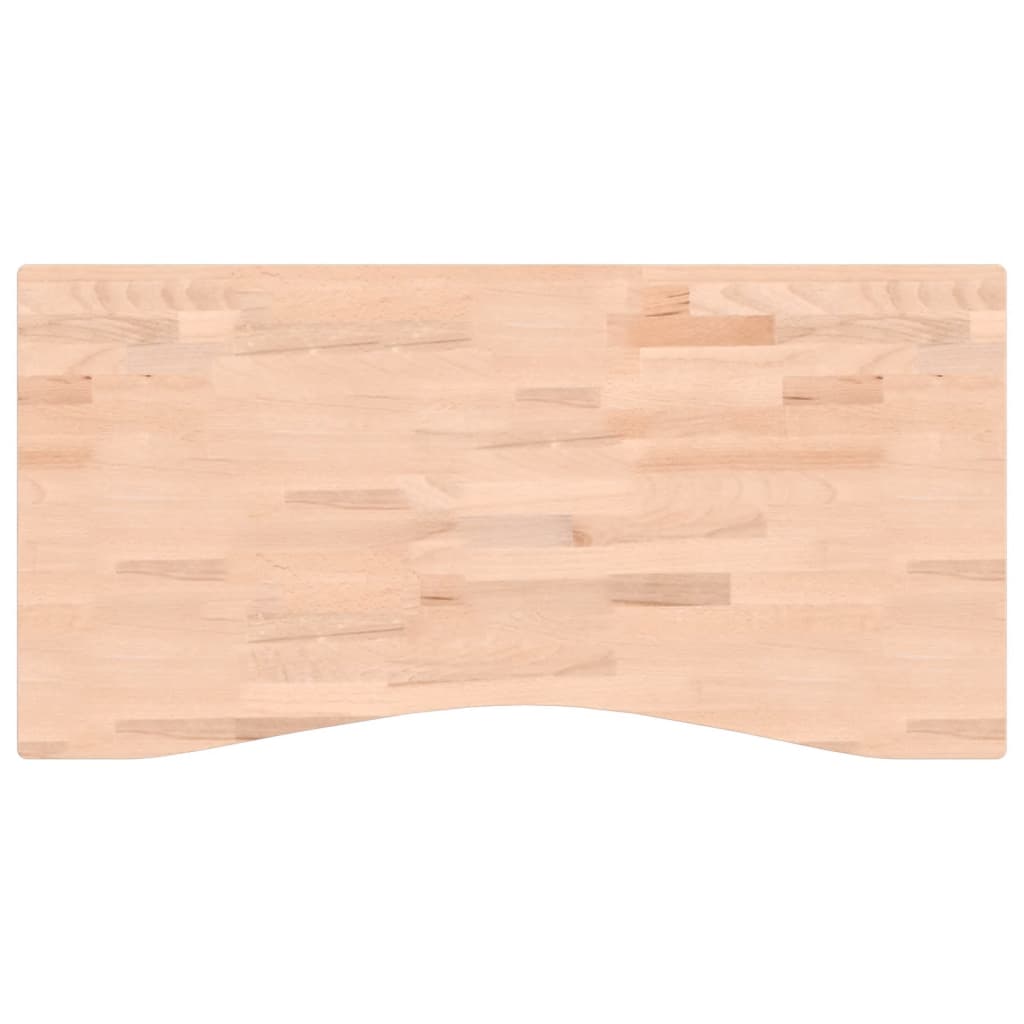 Piano per Scrivania 100x(45-50)x2,5 cm Legno Massello di Faggio 356039