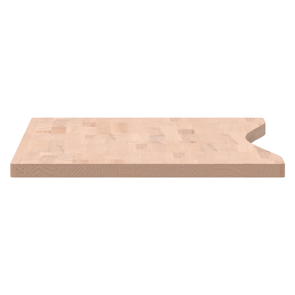 Piano per Scrivania 100x(45-50)x2,5 cm Legno Massello di Faggio 356039