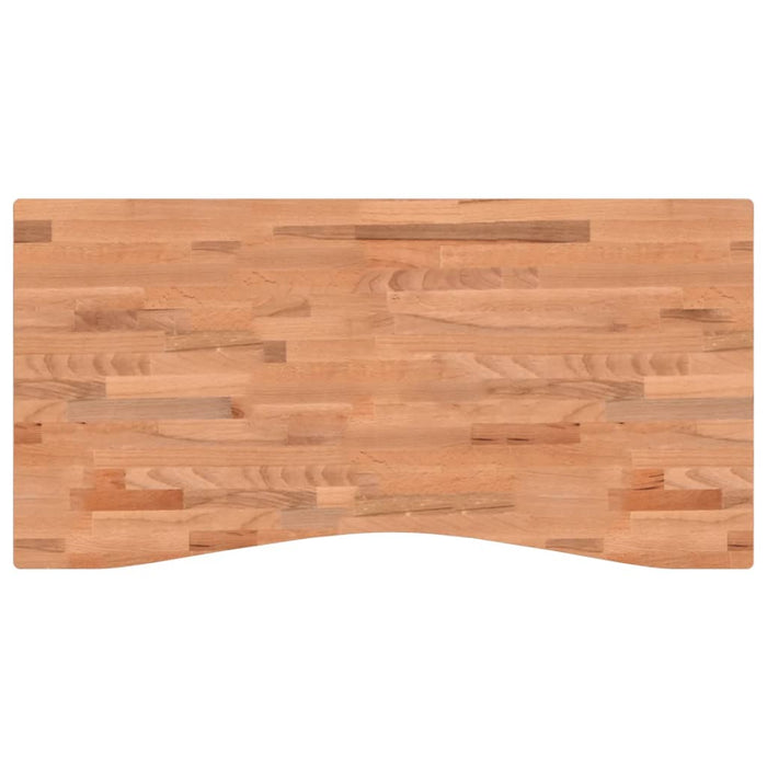 Piano per Scrivania 110x(50-55)x1,5 cm Legno Massello di Faggio 356050