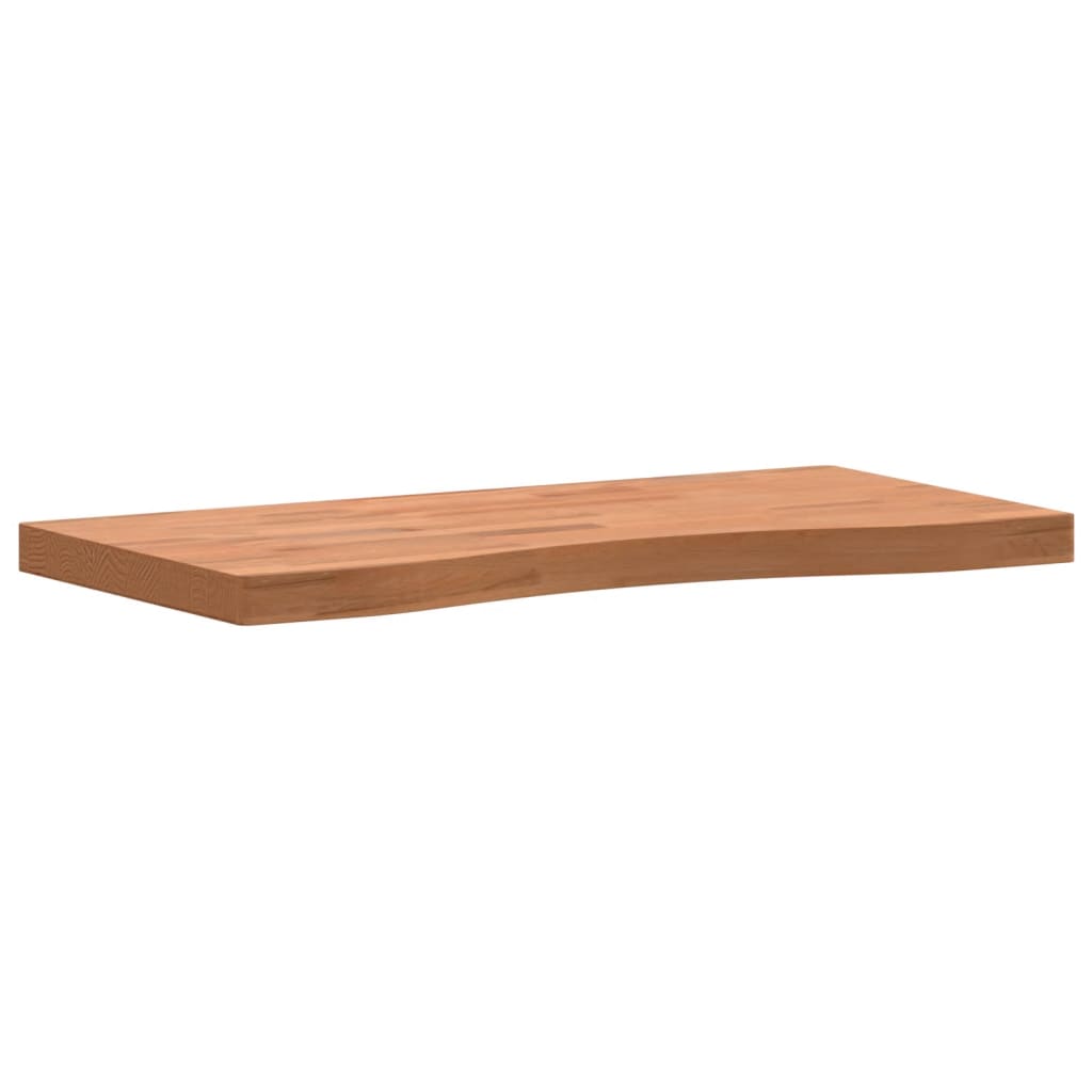 Piano per Scrivania 80x(36-40)x4 cm Legno Massello di Faggio 356058