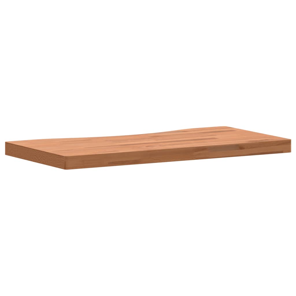 Piano per Scrivania 80x(36-40)x4 cm Legno Massello di Faggio 356058