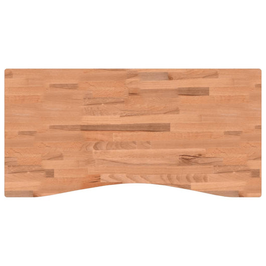 Piano per Scrivania 100x(45-50)x4 cm Legno Massello di Faggio 356059