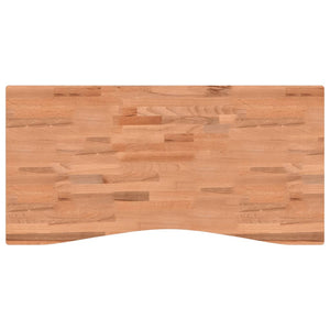 Piano per Scrivania 110x(50-55)x4 cm Legno Massello di Faggio 356060