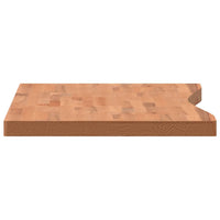 Piano per Scrivania 110x(50-55)x4 cm Legno Massello di Faggio 356060