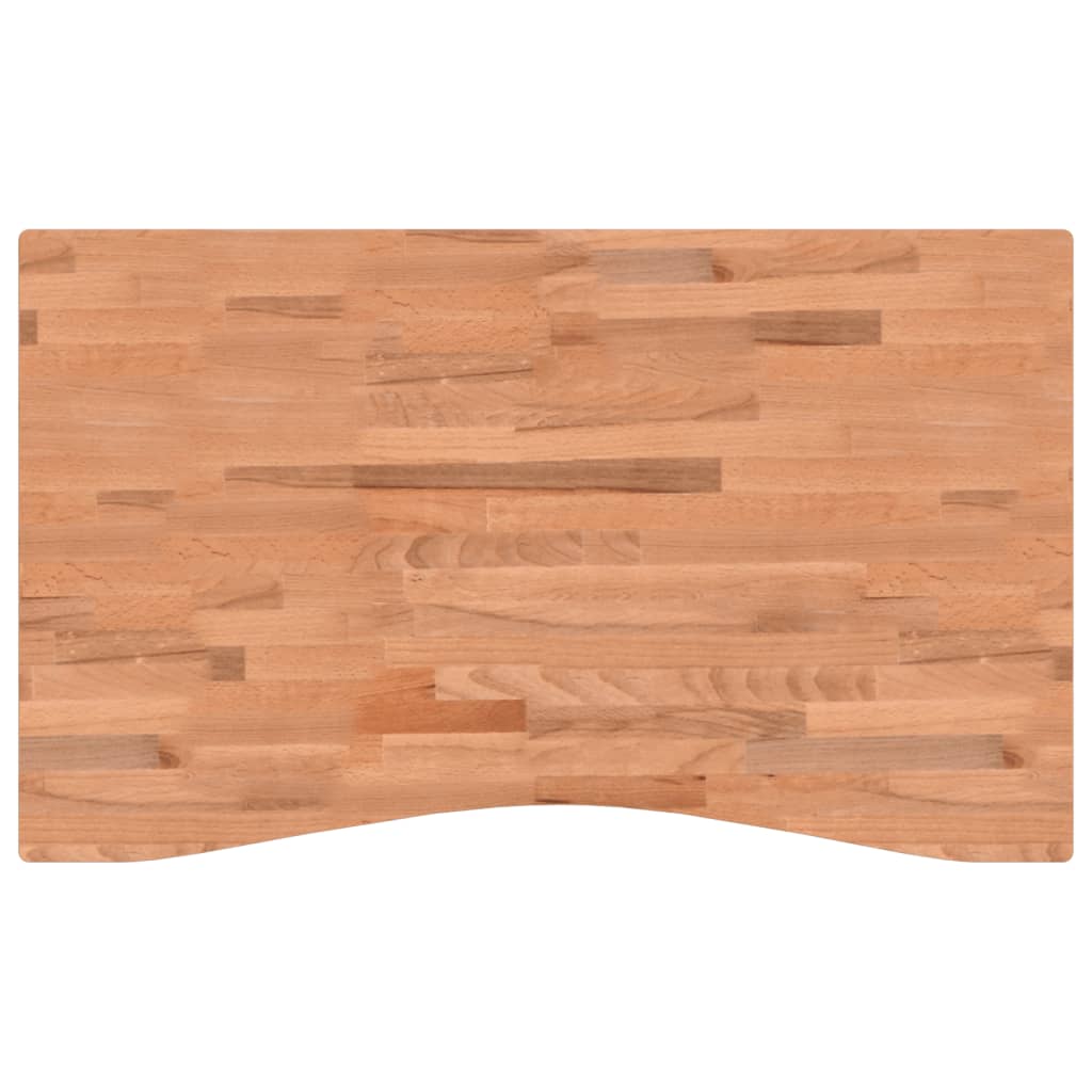 Piano per Scrivania 100x(55-60)x4 cm Legno Massello di Faggio 356061