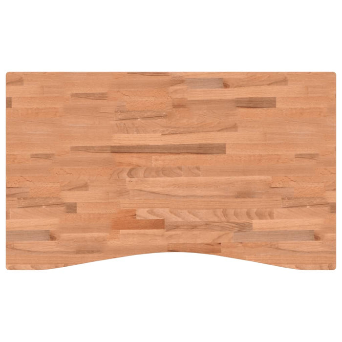 Piano per Scrivania 100x(55-60)x4 cm Legno Massello di Faggio 356061