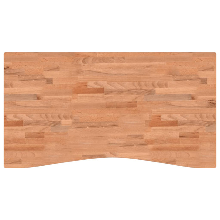 Piano per Scrivania 110x(55-60)x4 cm Legno Massello di Faggio 356062