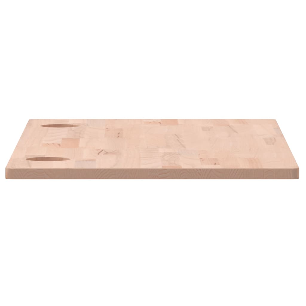 Piano per Scrivania 80x40x1,5 cm Legno Massello di Faggio 356063