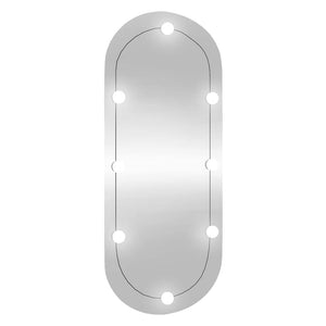 Specchio da Parete con Luci LED 45x100 cm Vetro Ovale 3189164