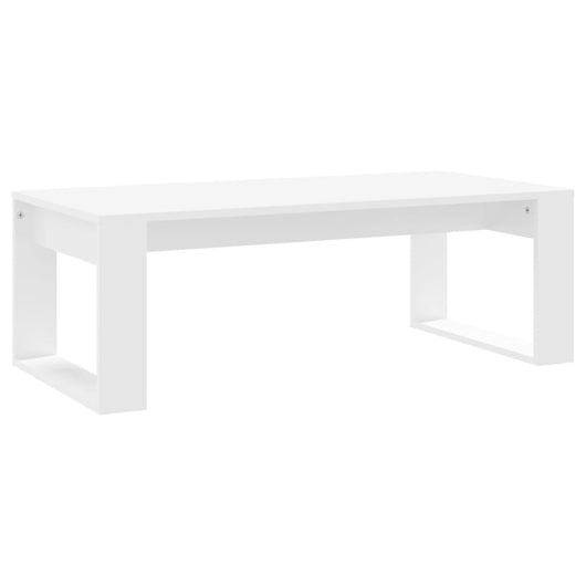 Tavolino da Salotto Bianco 102x50x35 cm in Legno Multistrato 823358