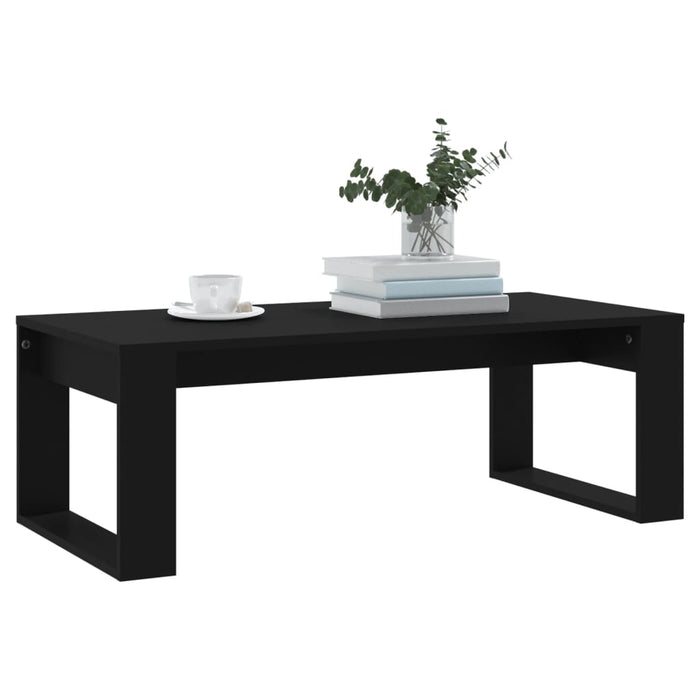 Tavolino da Salotto Nero 102x50x35 cm in Legno Multistrato 823359