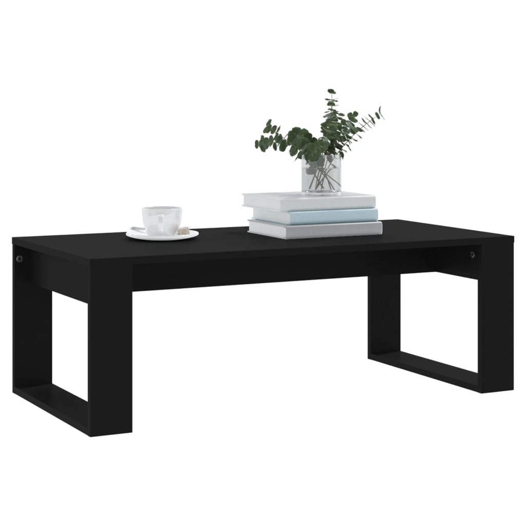 Tavolino da Salotto Nero 102x50x35 cm in Legno Multistratocod mxl 126896