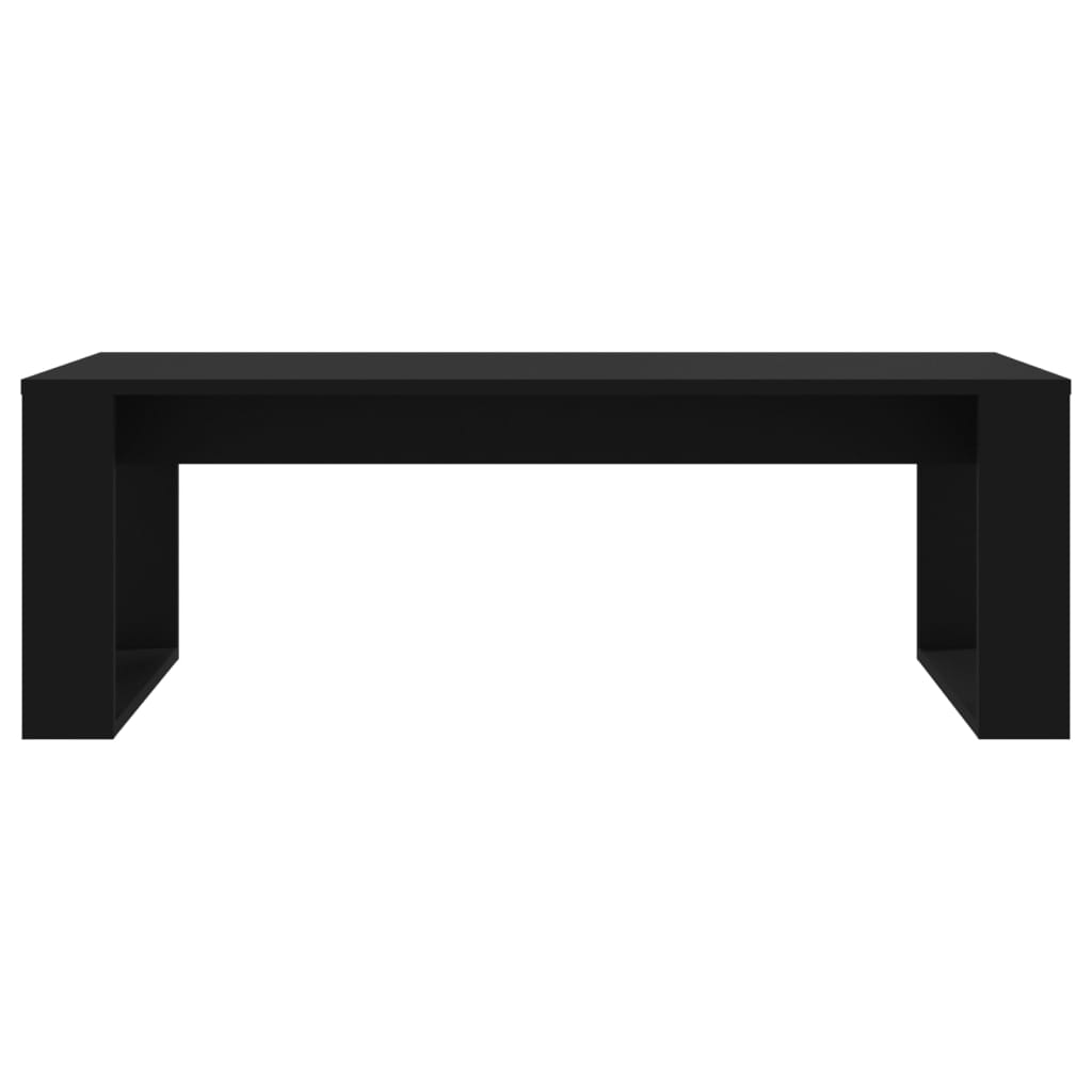 Tavolino da Salotto Nero 102x50x35 cm in Legno Multistrato 823359