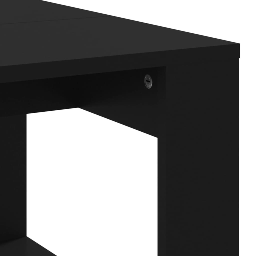 Tavolino da Salotto Nero 102x50x35 cm in Legno Multistrato 823359