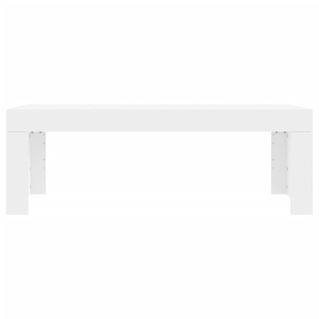 Tavolino da Salotto Bianco 102x50x36 cm in Legno Multistrato 823366