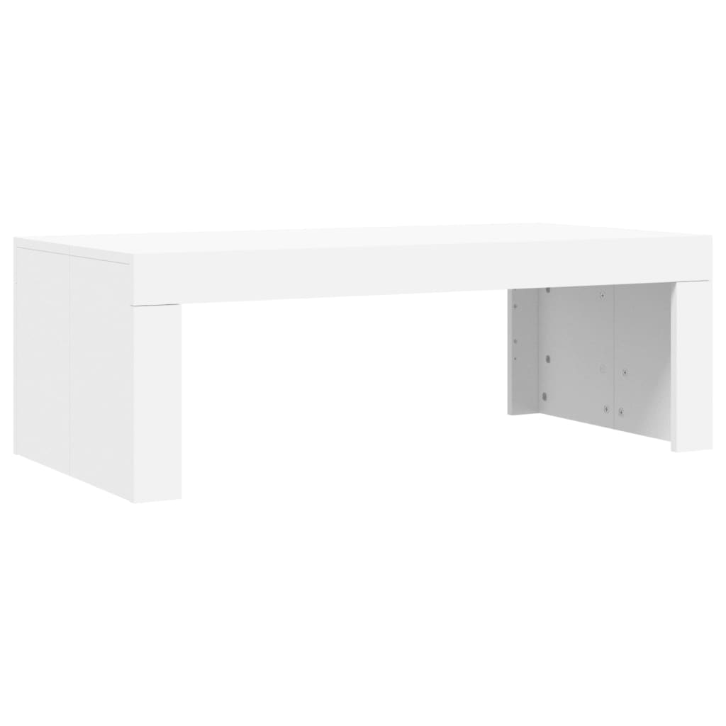 Tavolino da Salotto Bianco 102x50x36 cm in Legno Multistrato 823366