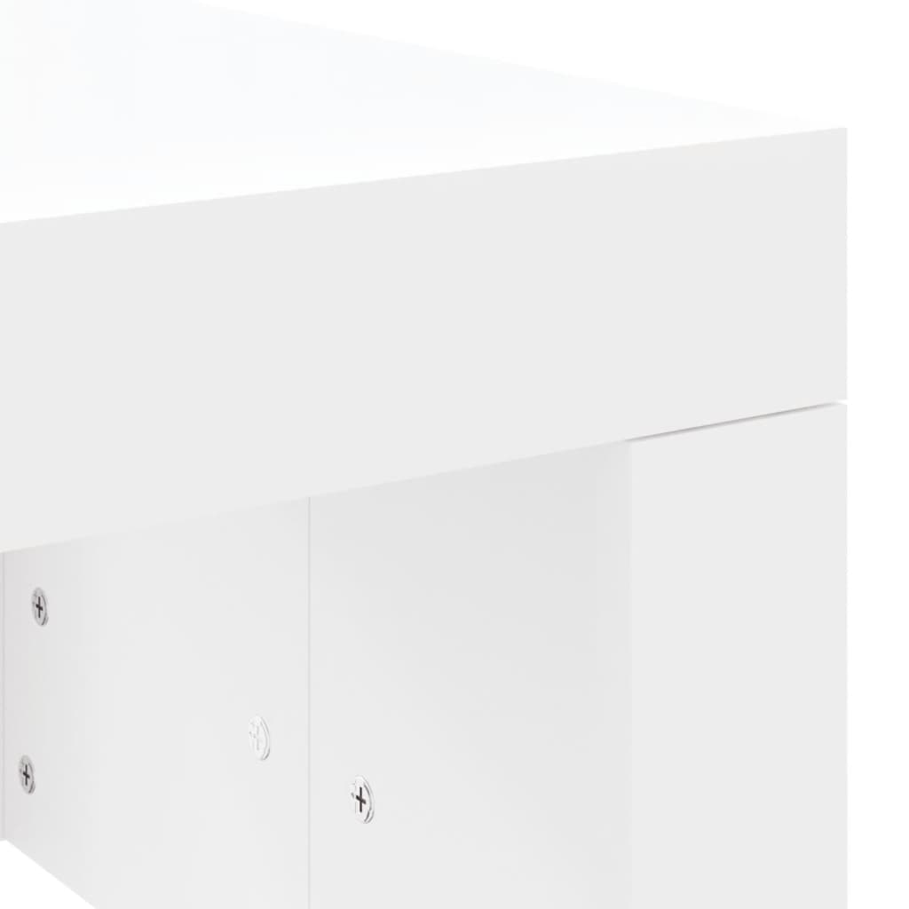 Tavolino da Salotto Bianco 102x50x36 cm in Legno Multistrato 823366