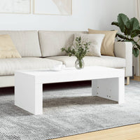 Tavolino da Salotto Bianco 102x50x36 cm in Legno Multistrato 823366