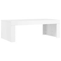 Tavolino da Salotto Bianco Lucido 102x50x36cm Legno Multistrato 823368